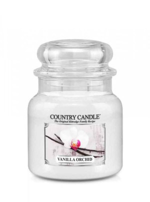 Country Candle Średnia świeca zapachowa z dwoma knotami Vanilla Orchid 453g