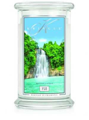 Kringle Candle Duża świeca zapachowa z dwoma knotami Fiji 623g
