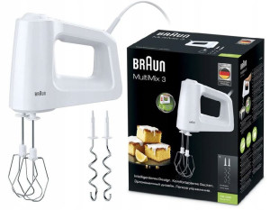 Mikser Braun HM 3000 WH akcesoria 450W 5 prędkości