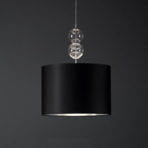 Czarna lampa wisząca ZOE 11125102 okrągły żyrandol do kuchni