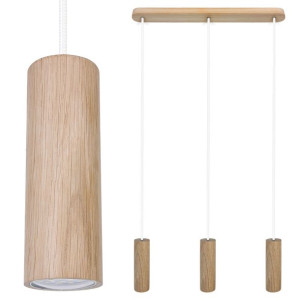 Lampa Led Wisząca Nad Stół Lampa Drewniana Dębowa