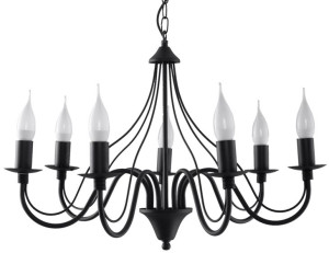 Żyrandol MINERWA 7 Czarny SL.0219 - Sollux