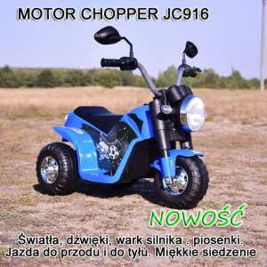 Motor Chopper - Pierwszy Motorek Dla Dziecka, Miękkie Siedzenie/jc916