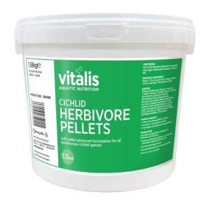 Vitalis Cichlid Herbivore Pellets 1.5mm 1.8kg