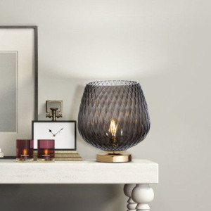 Stojąca LAMPKA nocna VENUS 41032108 Kaspa biurkowa LAMPA szklana loftowa zł