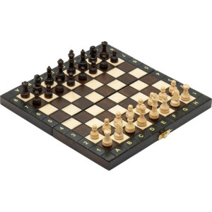 Szachy warcaby i backgammon zestaw 3 gier - małe 27 cm