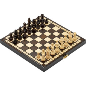 Szachy klasyczne Wypalane - drewniane małe 27 cm