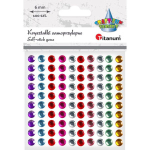 Kryształki samoprzylepne 6mm, 100 szt. (307922)