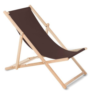 Leżak klasyczny bukowy cappuccino plażowy