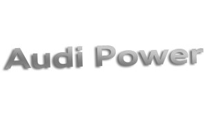 Wycinana naklejka AUDI POWER srebrna
