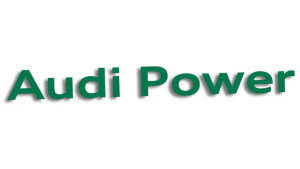 Wycinana naklejka AUDI POWER zielona