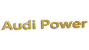 Wycinana naklejka AUDI POWER złota