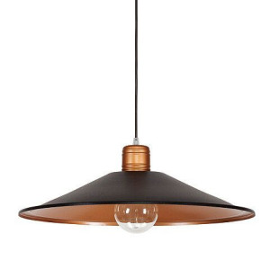 Metalowa lampa wisząca Garret 6444 retro dysk metalowy czarny