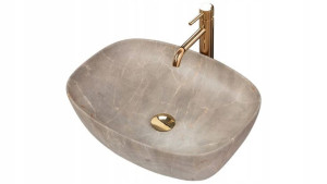 Umywalka Ceramiczna Nablatowa FREJA BEIGE STONE