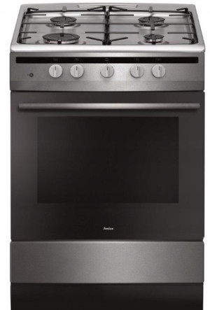 Kuchnia Amica 617GGH4.33HZpF(Xx) Gazowa Inox 56L