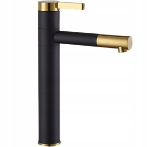 Wysoka Bateria Umywalkowa SMART Black Gold - REA