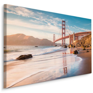 Obraz Do Przedpokoju Most Golden Gate PLAŻA Krajobraz Efekt 3D 100x70cm