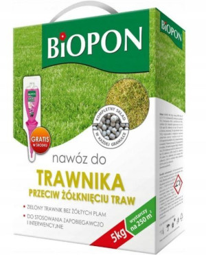 Nawóz do trawnika przeciw żółknięciu Biopon 5 kg