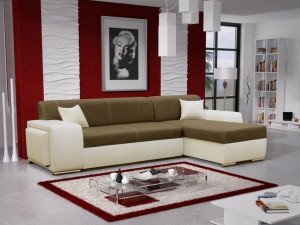 PROMOCJA !! OD RĘKI !! Narożnik pokojowy OLIMP 278 cm + Pufa
