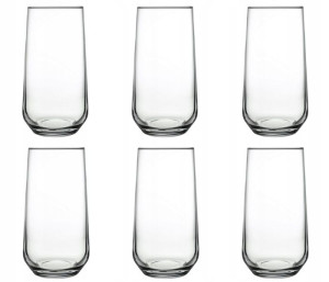 SZKLANKI WYSOKIE 6 x 470 ml wodę napoje PASABAHCE