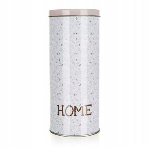 METALOWA PUSZKA pojemnik na Herbatę Kawę HOME 18cm