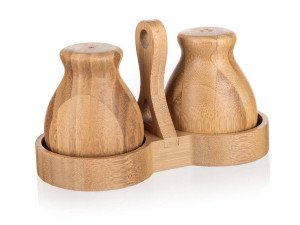 Przyprawnik Solniczka Bambus Stojak 2w1 Banquet