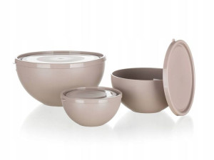 Zestaw plastikowych misek z pokrywką 3 szt BANQUET