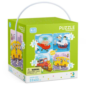 4w1 DUŻE PUZZLE EDUKACYJNE DODO TRANSPORT dla dzieci