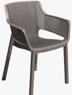 KRZESŁO Ogrodowe Elisa 57.7x79 cm KETER Cappucino