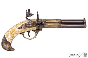 Replika Trzy Lufowy Pistolet Francuski Denix Model 5306