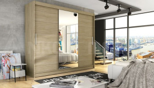 SZAFA DO SYPIALNI 250 CM - 250x215x58 - SZAFA Przesuwna SYPIALNIA Garderoba