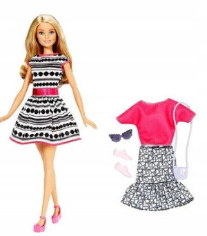Barbie Modna Lalka z Ubrankami