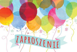 Zaproszenia na imprezę komplet 5 szt PCZZ56