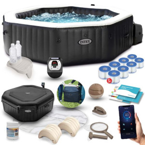 Dmuchane SPA Jacuzzi z hydromasażem 201 x 71 cm 4 os. + akcesoria premium I