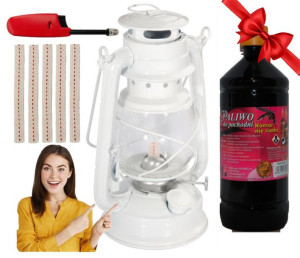 Lampa Naftowa Olejowa + Knoty + Nafta + Gratis Zestaw