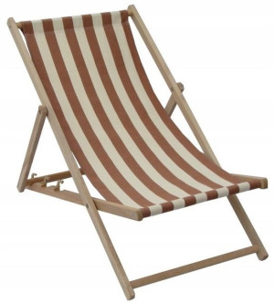 Leżak DREWNIANY LEŻAKI PLAŻOWE 100% Bawełna