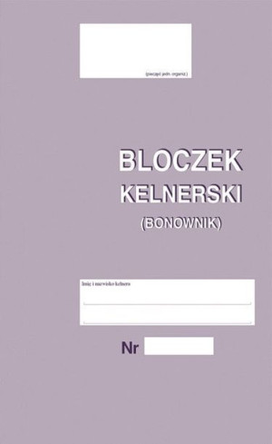 Druk Bloczek Kelnerski 1/3 A4 Typ: 268-8