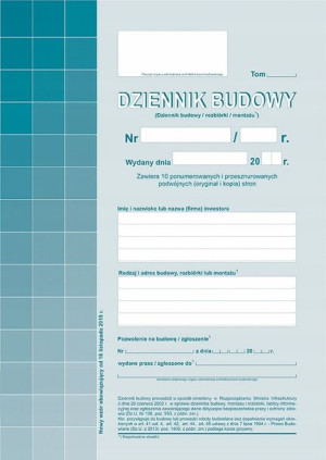Druk Dziennik budowy Michalczyk A4 Typ 603-1