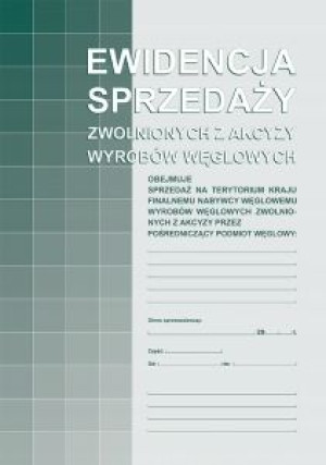 Druk Ewide sprzed zwol z akcyzy wyrob węgl 305-1