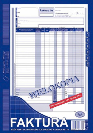 Druk Faktura Michalczyk i Prokop A4 100-1E wieloko
