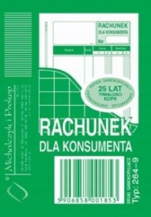 Druk Michalczyk i Prokop rachunek dla konsum 264-9