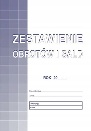 DRUK zestawienie obrotów i sald 425-1 MICHALCZYK