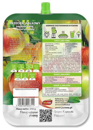Purena Jabłko - Puree | Pulpa owocowa 350 g