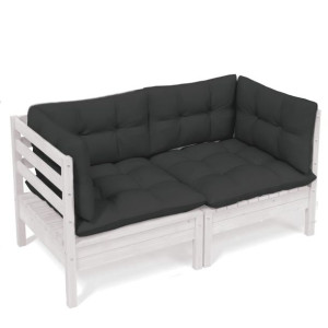 2-osobowa sofa ogrodowa z antracytowymi poduszkami