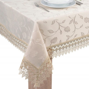 obrus GIPIURA beżowy plamoodporny 200x140 tk.127