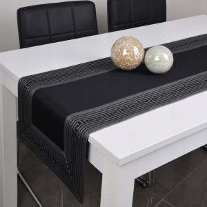 Bieżnik plamoodporny RODOS LUX 40x160czarny-srebro