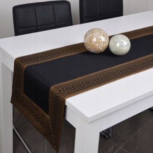 Bieżnik plamoodporny RODOS LUX 40x160czarny-złoto