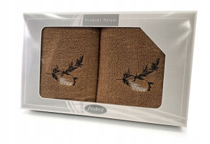 Komplet 2 ręczników Gift 50 70 Greno beżowy w1