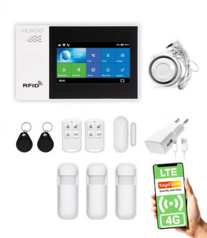 Bezprzewodowy alarm 4G LTE GSM + WiFi - HXA007 R3 + syrena 105 dB