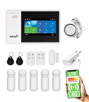Bezprzewodowy alarm 4G LTE GSM + WiFi - HXA007 R5 + syrena 105 dB kompatybi